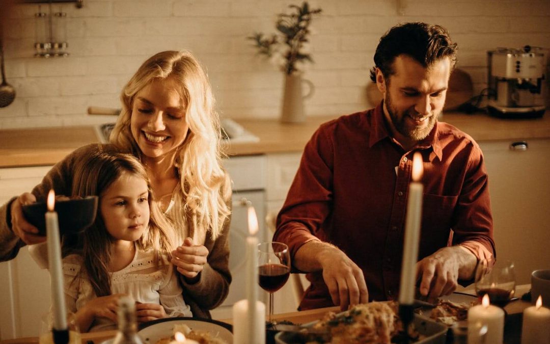 Family having dinner